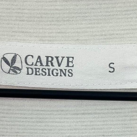 Carve Designs Dress Pink Gray Striped Knit Short Sleeve Sz S Babydoll Y2K V-neck - Picture 2 of 9